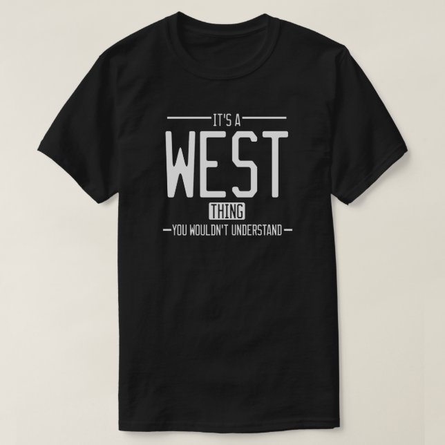 Westliche lustige Nachname T-Shirt (Design vorne)