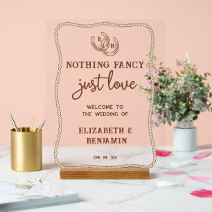 Westliche Nichts Fantasie, nur Liebe Hochzeit Will Acrylschild