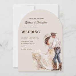 Westliche Ranch-Hochzeitseinladung Einladung