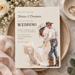 Westliche Ranch-Hochzeitseinladung Einladung