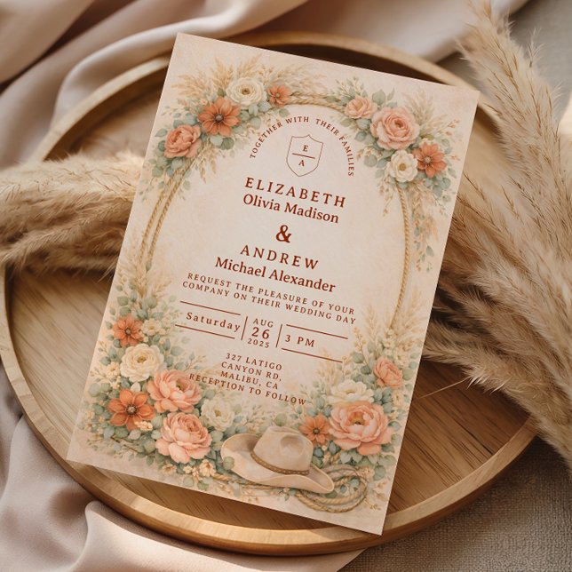 Westliche Ranch-Romance-Hochzeit Einladung (Von Creator hochgeladen)