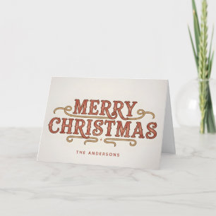 Westliche Retro-Schrift Frohe Weihnachten
