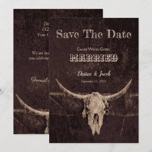 Westliche rustikale Hochzeit Vintage Save The Date