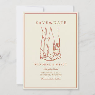 Westliche Rustikale Moderne Foto Save the Date 
