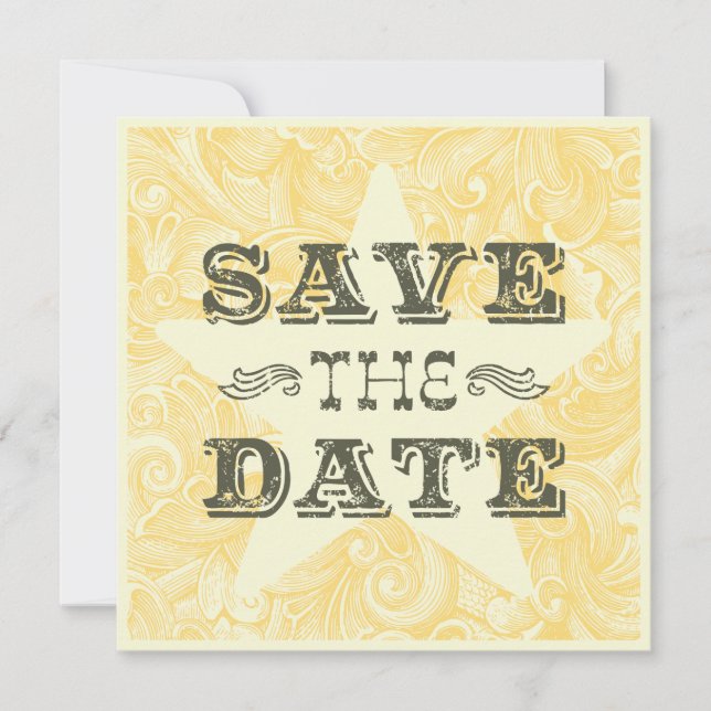 Westliche Save-the-Date-Karte (zweiseitig) Save The Date (Vorderseite)