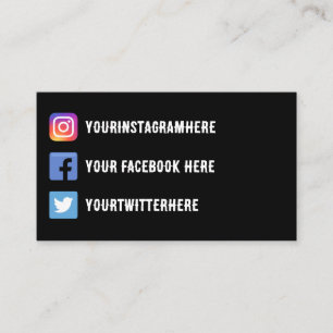 Westliche Vintage Instagram Twitter Facebook Visitenkarte