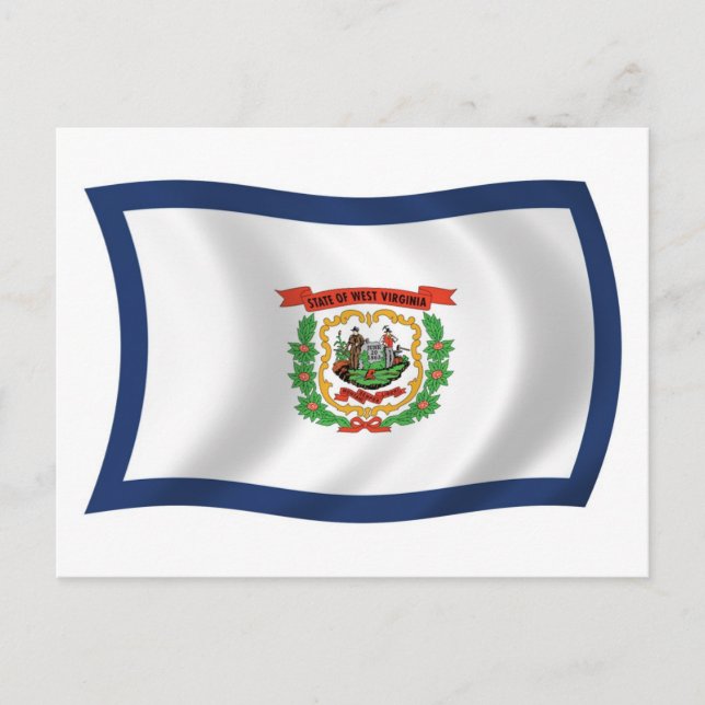 Westliche Virginia-Flagge Postkarte (Vorderseite)