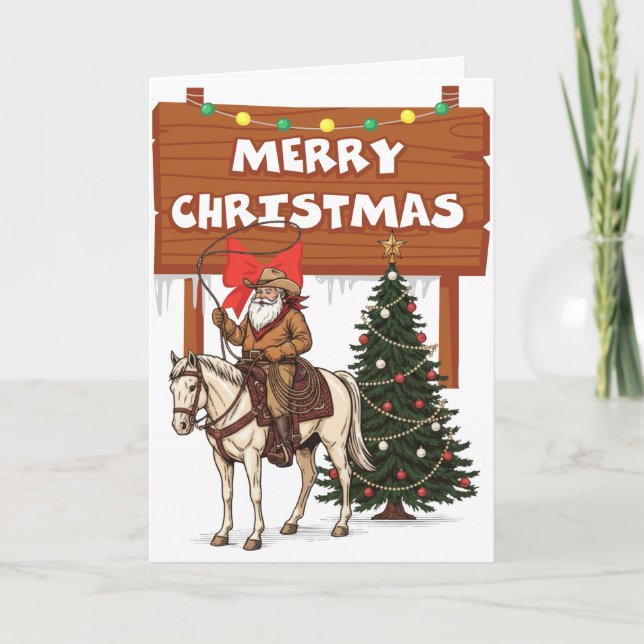 westliche Weihnachtskarte Feiertagskarte (Vorderseite)