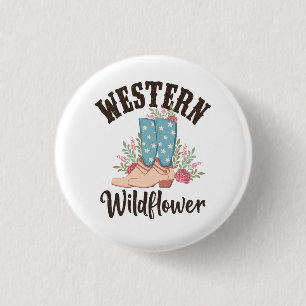 Westliche Wildblume Button