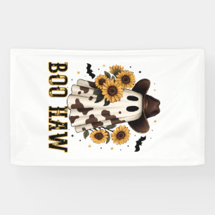 Westlicher Kuhfleck Gruseliger Geist Boo Haw Banner