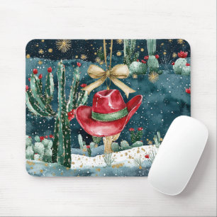 Westlicher roter Cowboyhut-Kaktus Mousepad