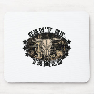 Westlicher Stier-Schädel kann nicht gezähmt werden Mousepad