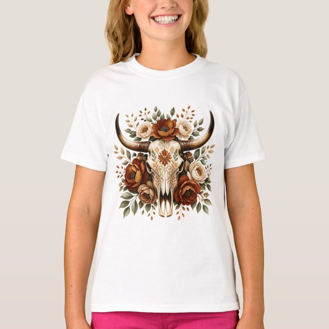 Westlicher Stierschädel T-Shirt (Vorderseite)