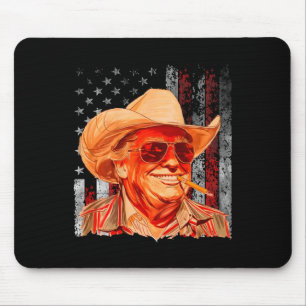 Westlicher Trump Cowboy Amerikanischer Vintage Tru Mousepad