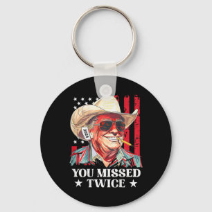 Westlicher Trump-Cowboy, den du zweimal verfehlt h Schlüsselanhänger