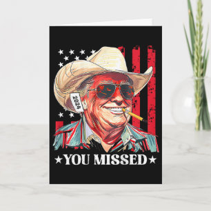 Westlicher Trump Cowboy Du Hast Trump 2025 US-Flag Karte