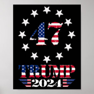 Westlicher Trump Cowboy Du hast Trump 2025 USA Fah Poster