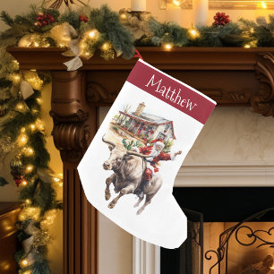 Westlicher Weihnachtsmann Cowboy Weihnachten Südwe Kleiner Weihnachtsstrumpf