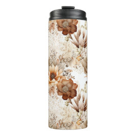 Westliches Braun Creme Südwest-Blume Thermosbecher