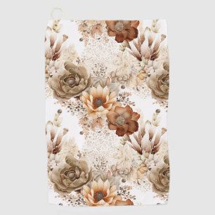 Westliches Braun Creme Südwest-Blumenmuster Golfhandtuch