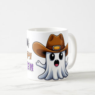 Westliches Gespenst-Maskottchen im Cowboy-Stil 🤠 Kaffeetasse