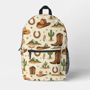 Westliches Landesthema mit Kaktus Bedruckter Rucksack