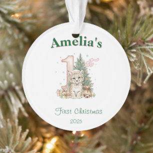 Westliches Weihnachten für Baby Mädchen Rosa Ornament