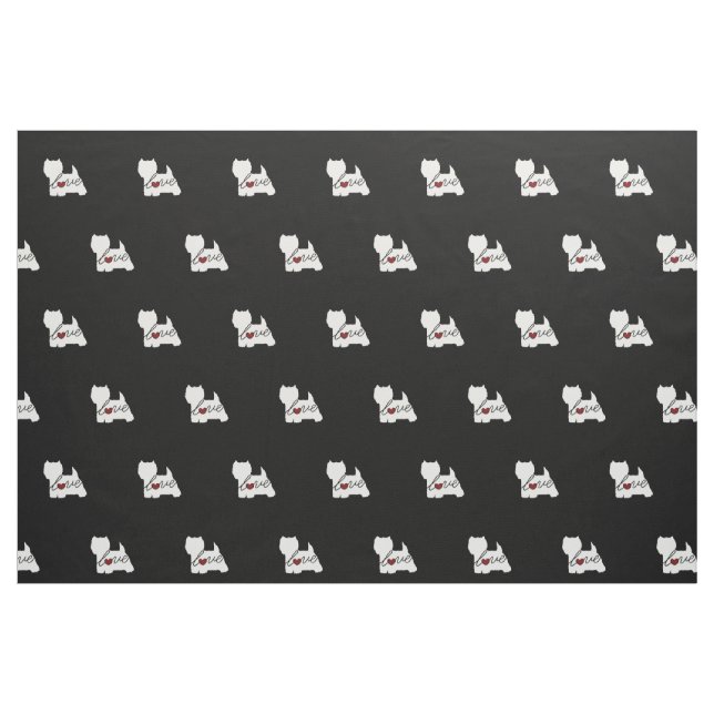 WestLiebe des hochland-Terrier-(Westie) Stoff (Fat Quarter (45,7 x 55,9 cm))