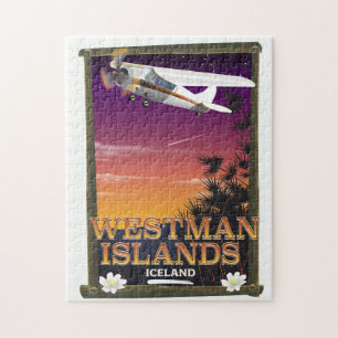 Westmännerinseln Island Reiseplakat
