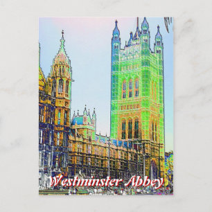 Westministre Abbey London Carte postale britanniqu