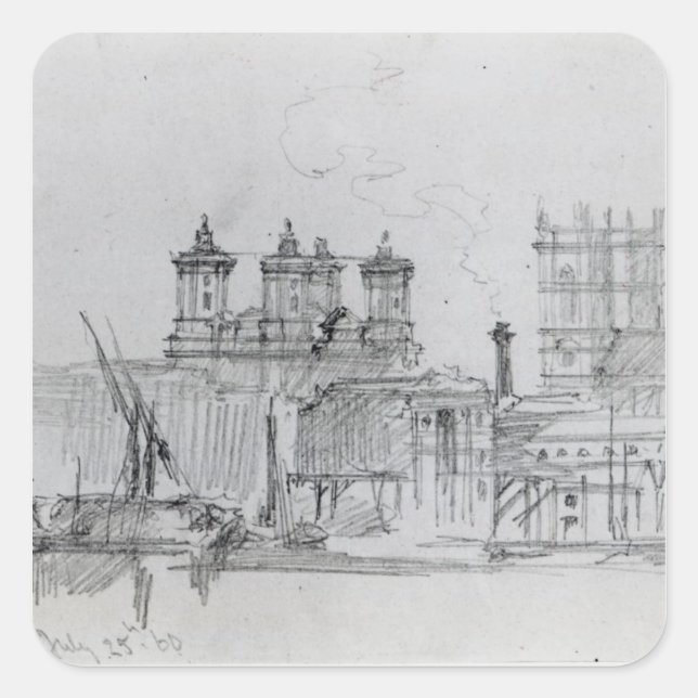 Westminster, 1860 quadratischer aufkleber (Vorderseite)