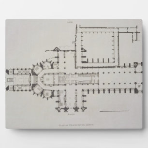 Westminster-Abbey-Plan, Westminst-1-Plattform Fotoplatte