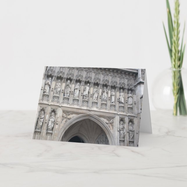 Westminster Abbey Statues Grußkarte Karte (Vorderseite)