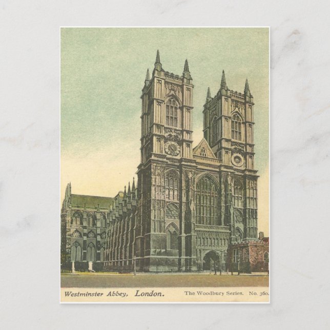 Westminster Abbey Vintag Post Card Postkarte (Vorderseite)