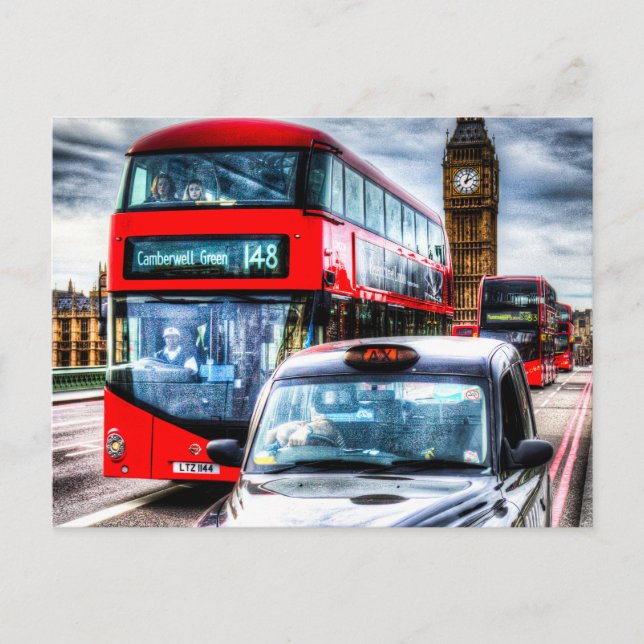 Westminster Bridge London Postkarte (Vorderseite)