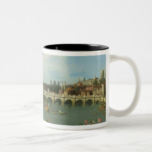 Westminster-Brücke, London, mit dem Lord des Zweifarbige Tasse