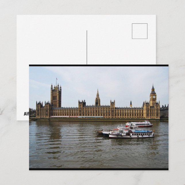 Westminster Nachmittag Postkarte (Vorne/Hinten)