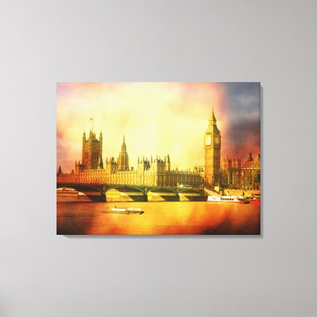 Westminster Palace and Bridge Leinwanddruck (Vorderseite)