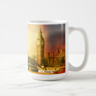 Westminster Palace und Brücke mit Big Ben Kaffeetasse