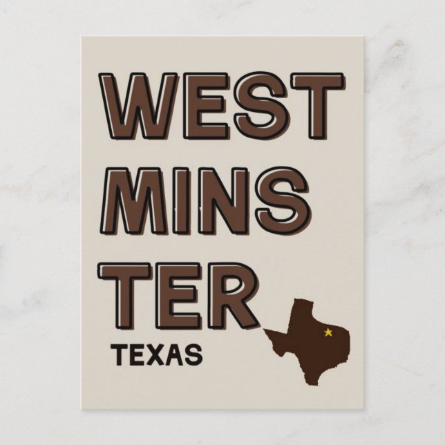 Westminster, Texas Postkarte (Vorderseite)