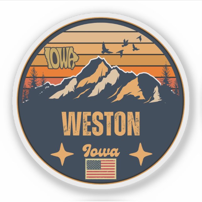 Weston, Iowa Aufkleber (Vorderseite)