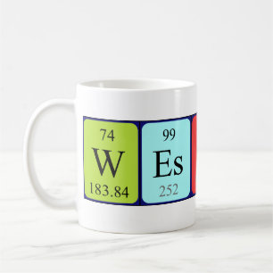 Weston Namen-Tasse periodischer Tabelle Kaffeetasse