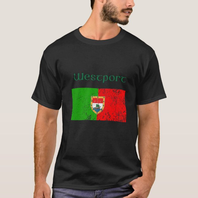 Westport, Landkreis Mayo Kleeblatt Irland Flag, Cr T-Shirt (Vorderseite)