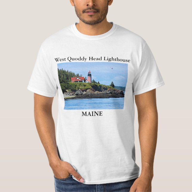 WestQuoddy Hauptleuchtturm, Maine-T - Shirt (Vorderseite)