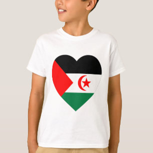 Westsahara-Flaggen-Herz T-Shirt