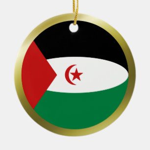 Westsahara-Flaggen-Ornament Keramikornament