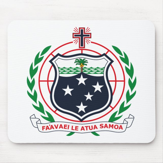 Westsamoa-inseln Wappen Mousepad (Vorne)