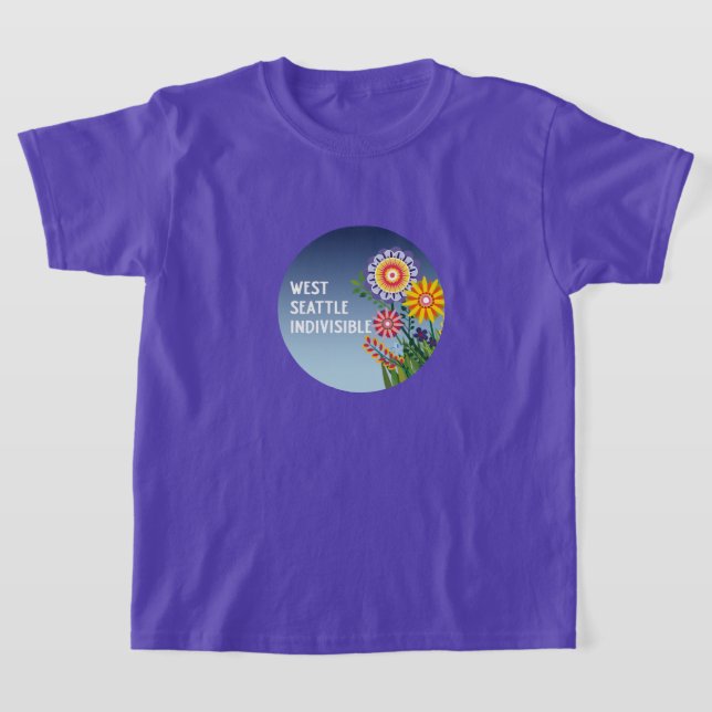 WestSeattleIndivisible Kids Purple Flower t-shirt (Ablage )