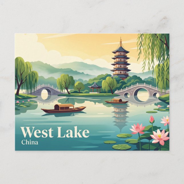 Westsee China Postkarte (Vorderseite)