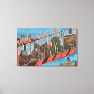 Westtal-Stadt, Utah - große Buchstabe-Szenen Leinwanddruck